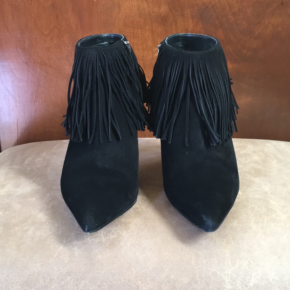 Kandice, black suede boot